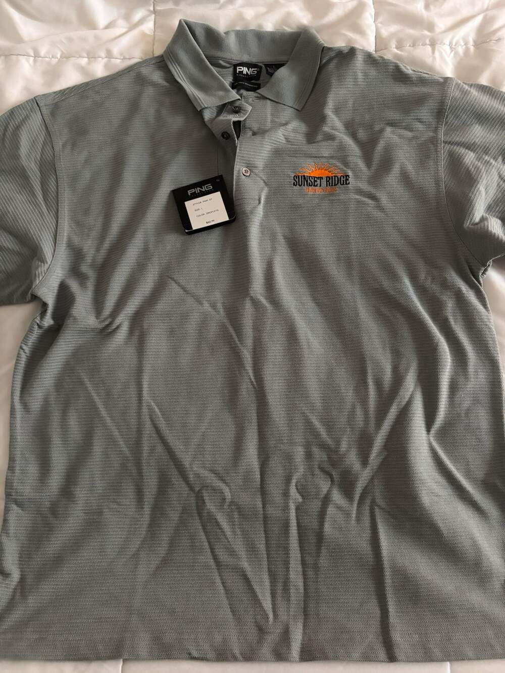 Ping Collection Men's Dry Fiber Dynamics Polo Shirt Sunset Ridge Herefords